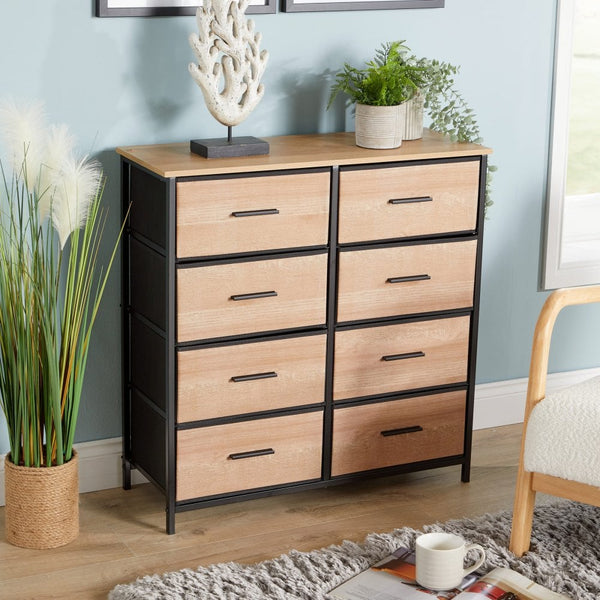Saronno Wood & Metal Storage Chest of 8 Drawers