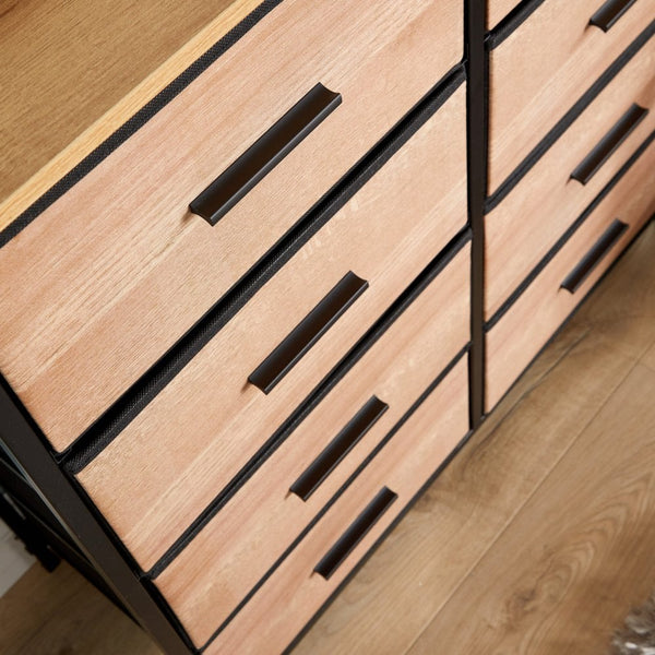 Saronno Wood & Metal Storage Chest of 8 Drawers
