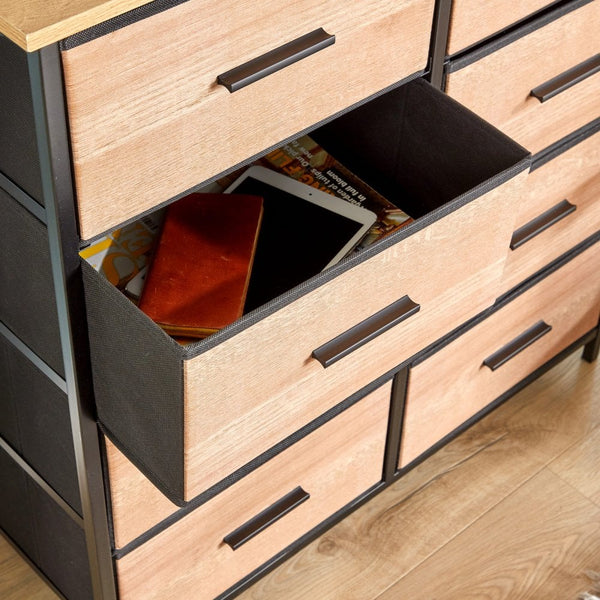 Saronno Wood & Metal Storage Chest of 8 Drawers