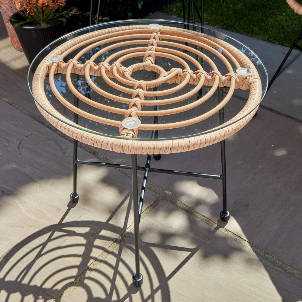 Flora Natural & Metal Bistro Set