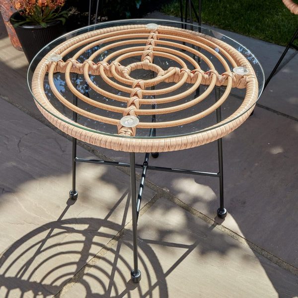 Flora Natural & Metal Bistro Set