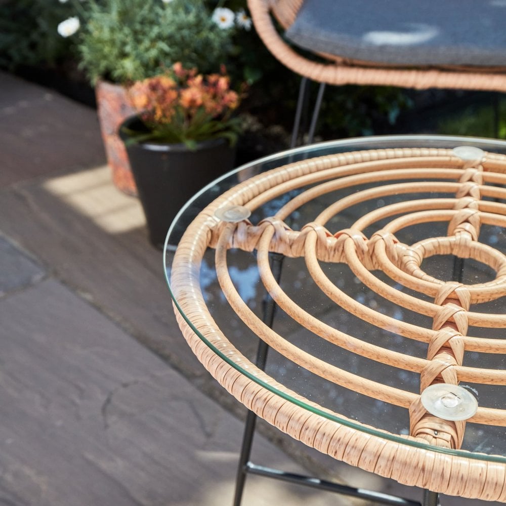 Flora Natural & Metal Bistro Set