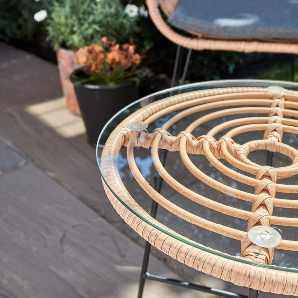 Flora Natural & Metal Bistro Set