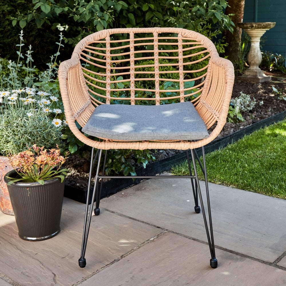 Flora Natural & Metal Bistro Set