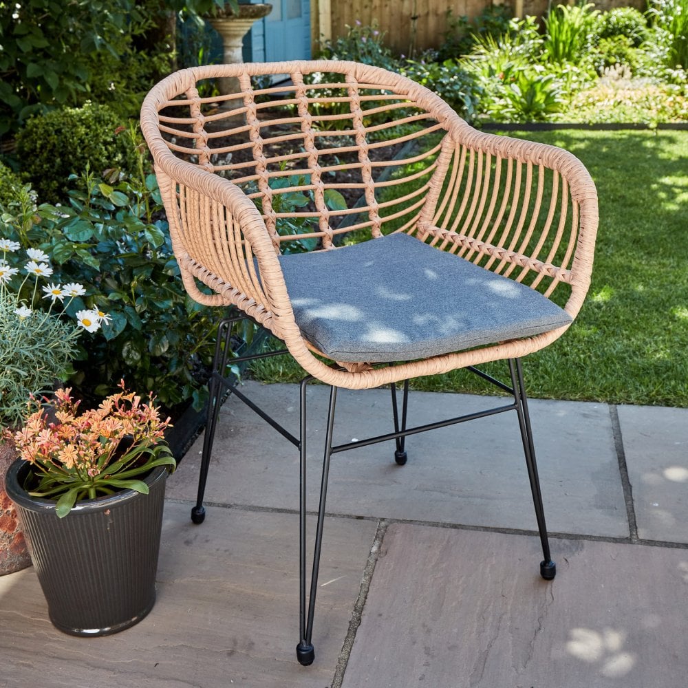 Flora Natural & Metal Bistro Set