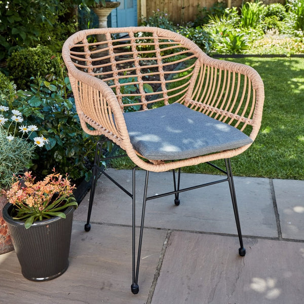 Flora Natural & Metal Bistro Set