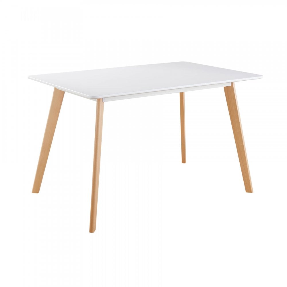 Fleur 120cm White Wooden Dining Table