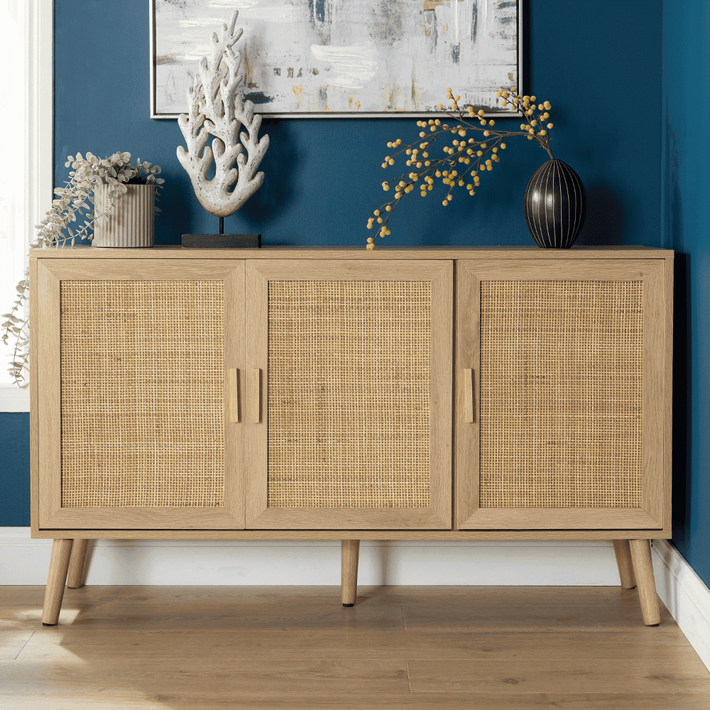 Astbury 3 Rattan Door Natural Sideboard