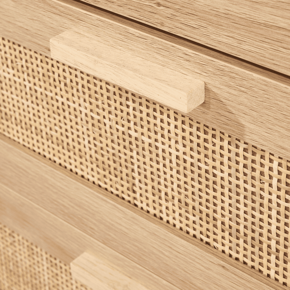 Astbury Chest of 4 Natural Rattan Drawers