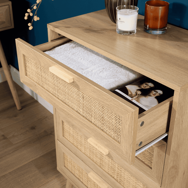 Astbury Chest of 4 Natural Rattan Drawers