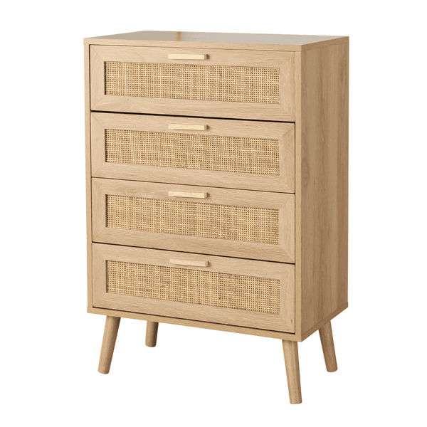 Astbury Chest of 4 Natural Rattan Drawers