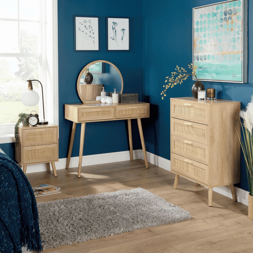 Astbury Chest of 4 Natural Rattan Drawers