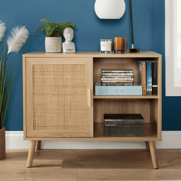 Astbury 1 Rattan Door Natural Storage Cabinet