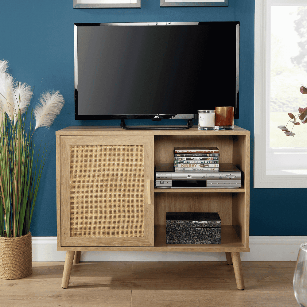 Astbury 1 Rattan Door Natural Storage Cabinet