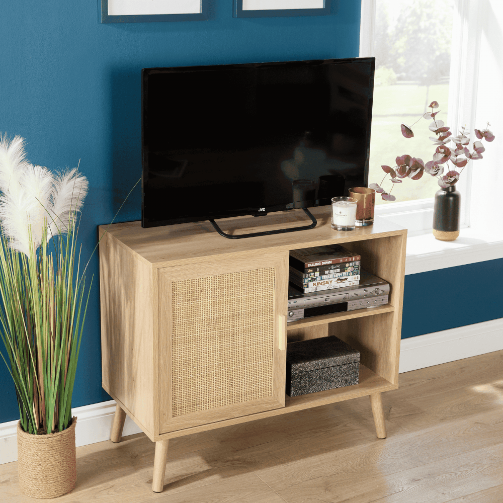 Astbury 1 Rattan Door Natural Storage Cabinet