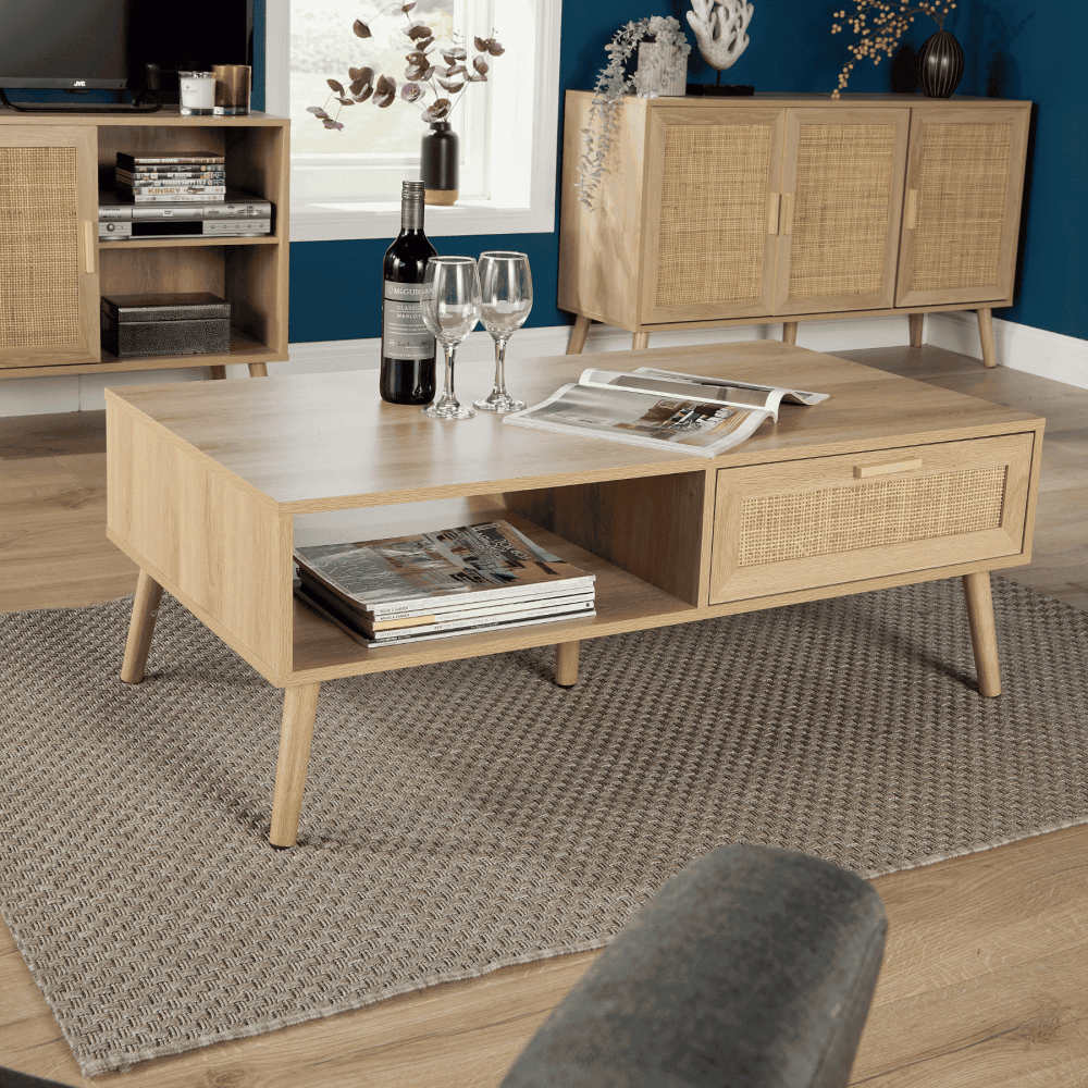 Astbury 1 Rattan Drawer Natural Coffee Table