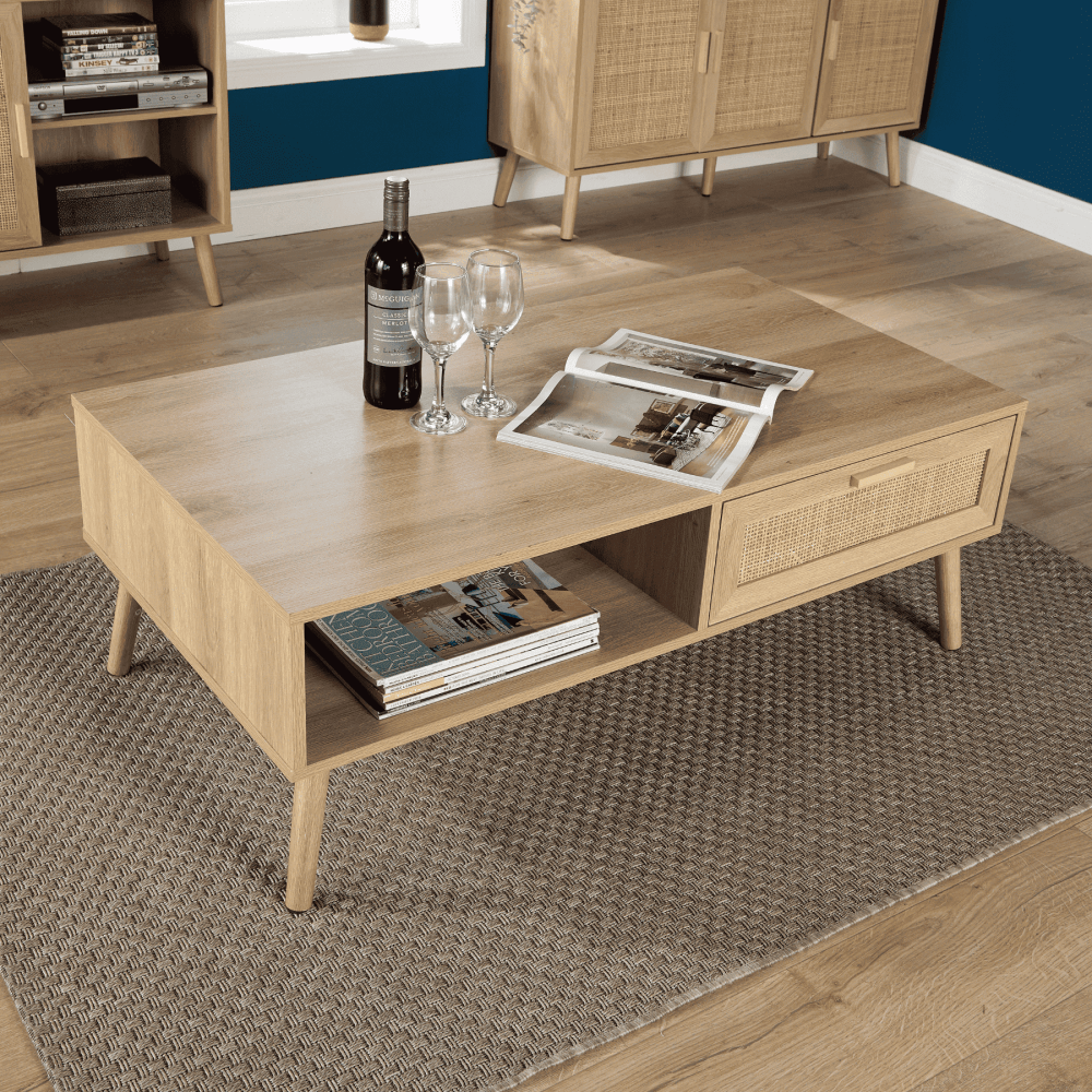 Astbury 1 Rattan Drawer Natural Coffee Table