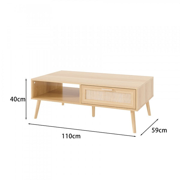 Astbury 1 Rattan Drawer Natural Coffee Table