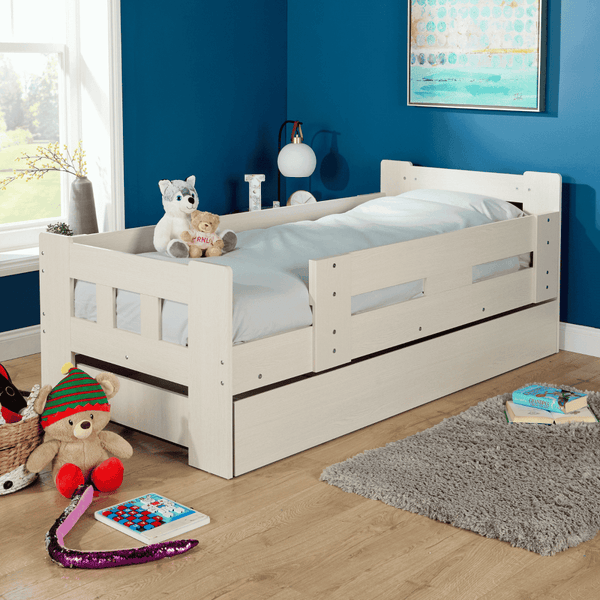 Ackworth White Wooden Trundle Bed Frame