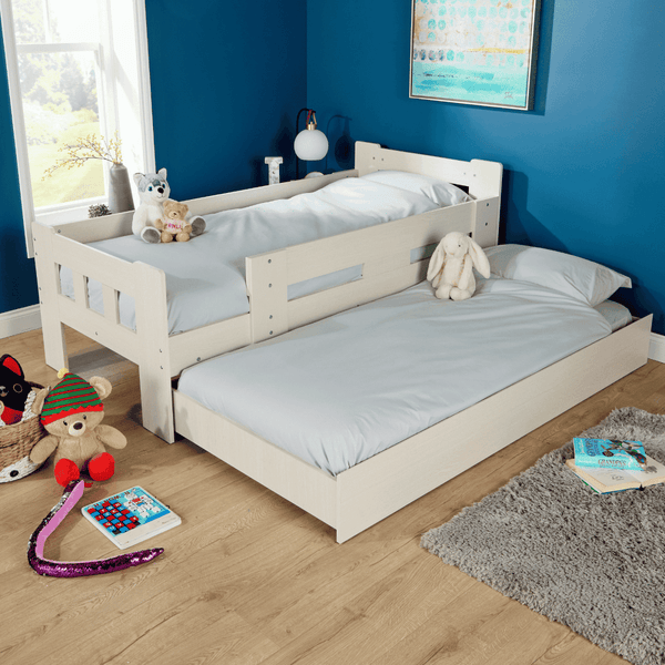 Ackworth White Wooden Trundle Bed Frame
