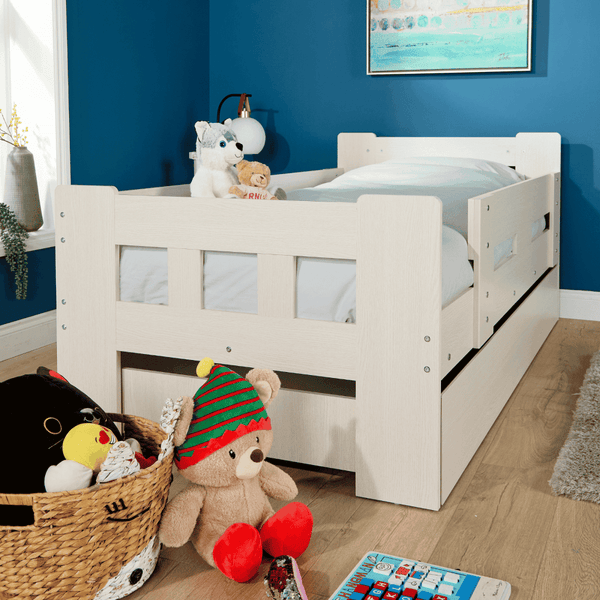 Ackworth White Wooden Trundle Bed Frame