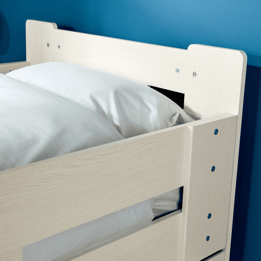 Ackworth White Wooden Trundle Bed Frame