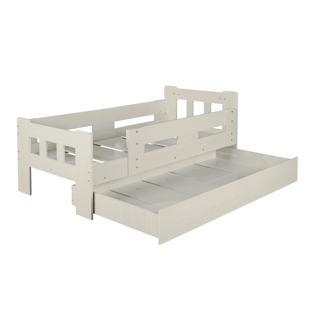 Ackworth White Wooden Trundle Bed Frame