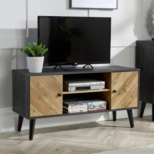 Dallas Herringbone 2 Door TV Stand