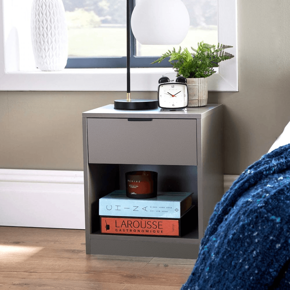 Compact 1 Drawer Bedside Table