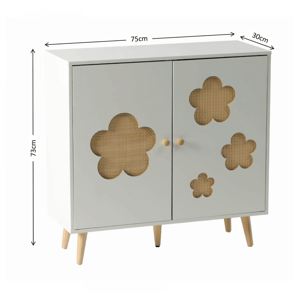Daisy Cutout 2 Door Storage Cabinet