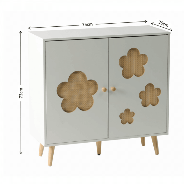 Daisy Cutout 2 Door Storage Cabinet