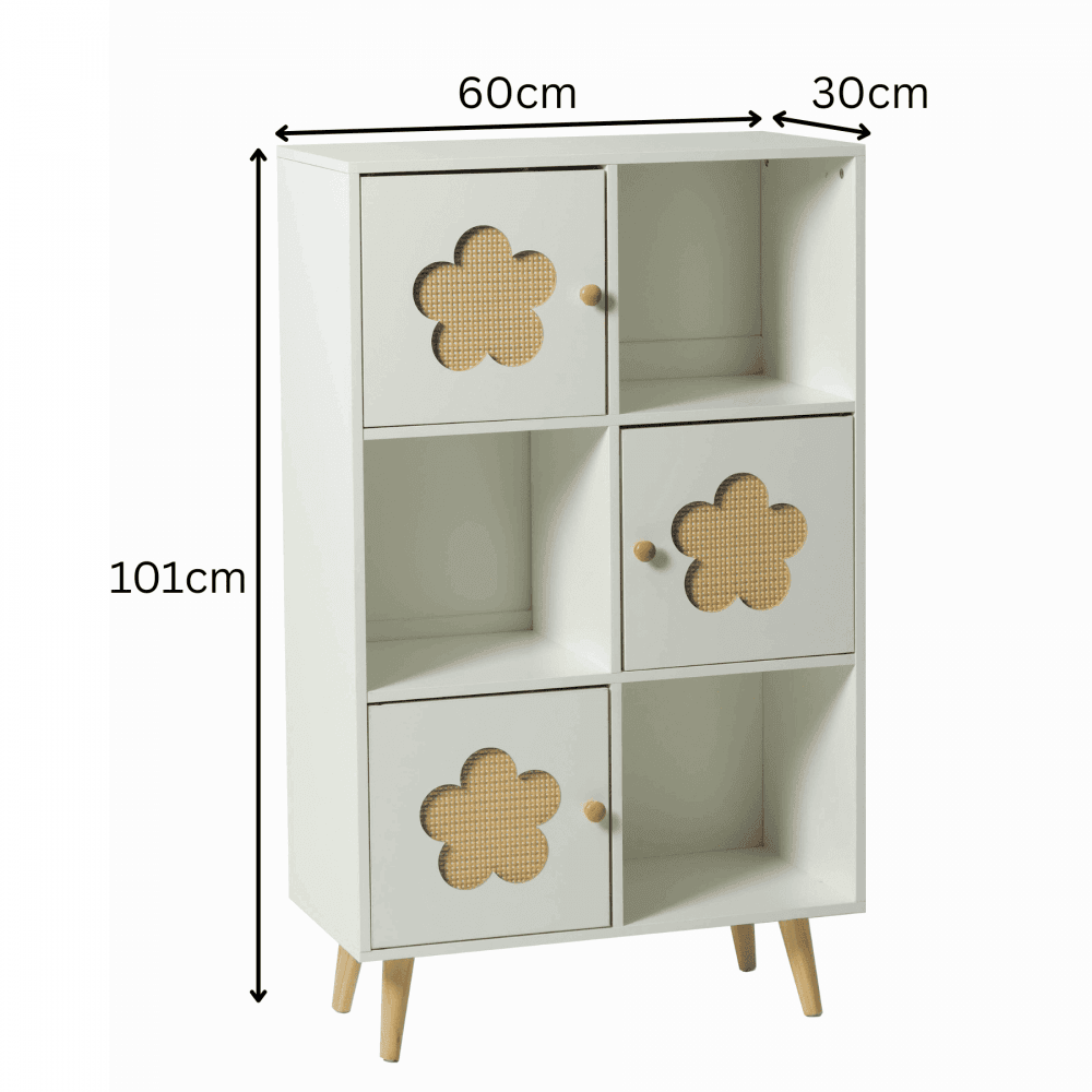 Daisy Cutout Cube Storage 2x3