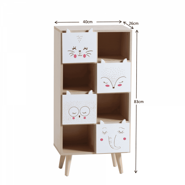 Milo Animal Face Cube Storage 2x3