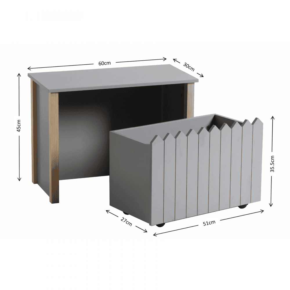 Ziggy Grey Storage Box