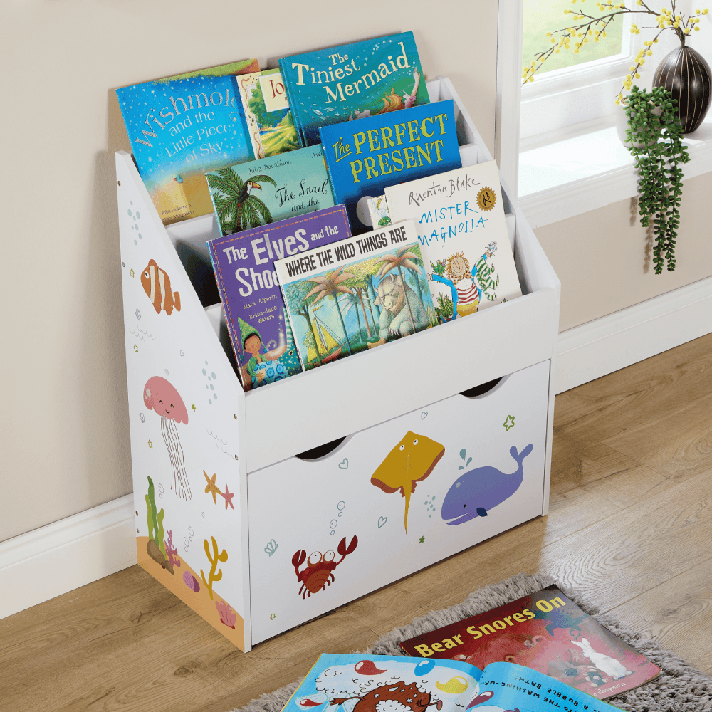 Anya 3 Tier Bookshelf with Storage Drawer