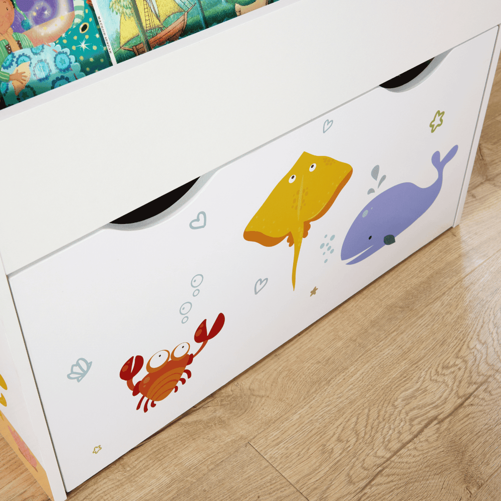 Anya 3 Tier Bookshelf with Storage Drawer