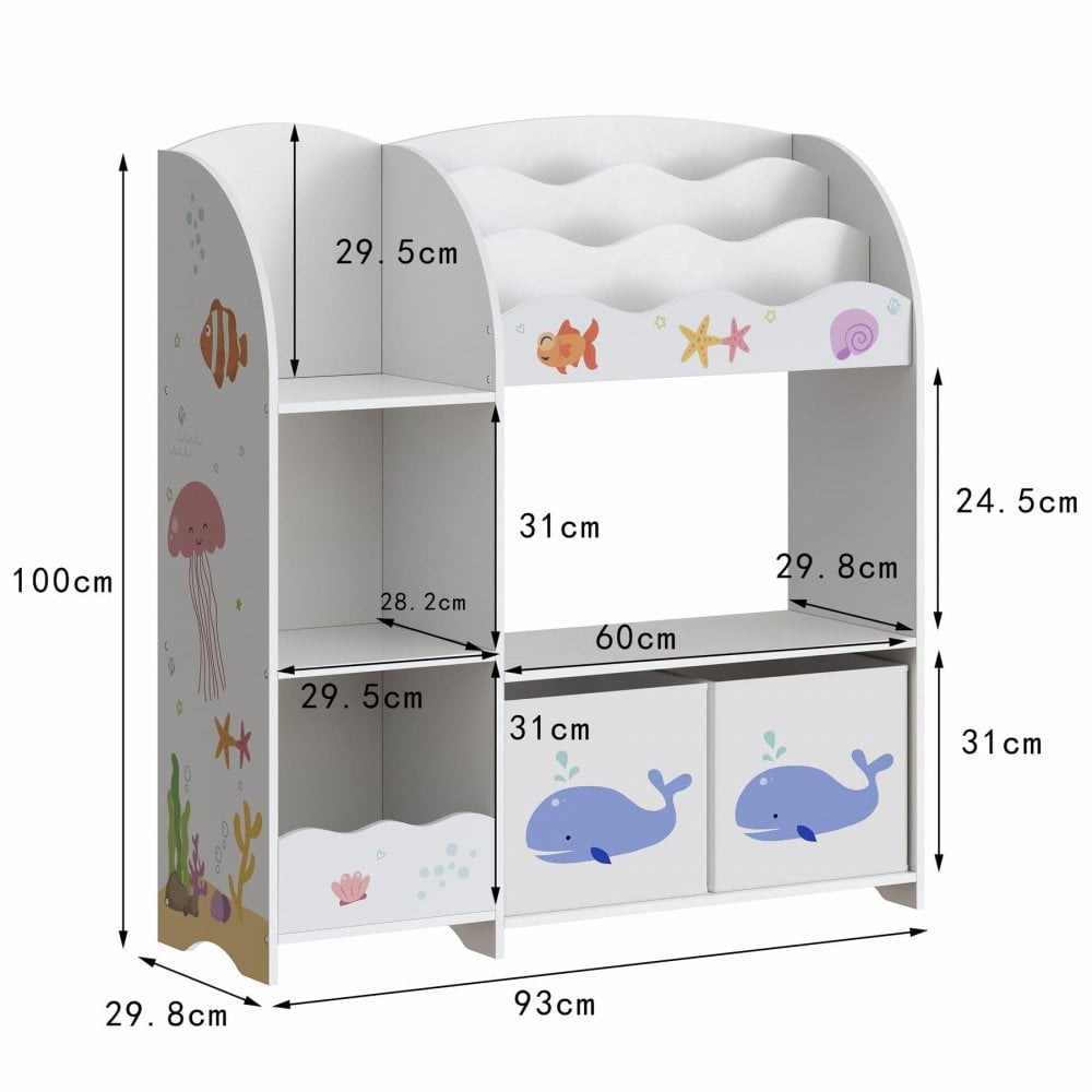 Anya Multi Storage Shelf Toy Organiser