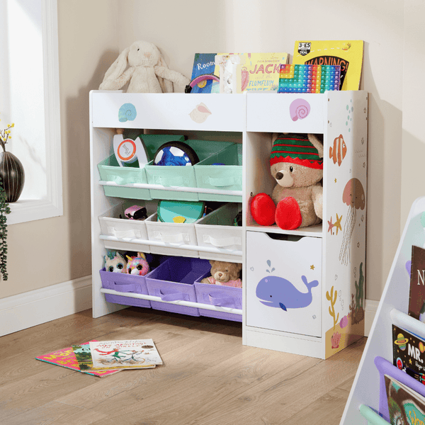 Anya Large Storage Bookshelf with Drawers