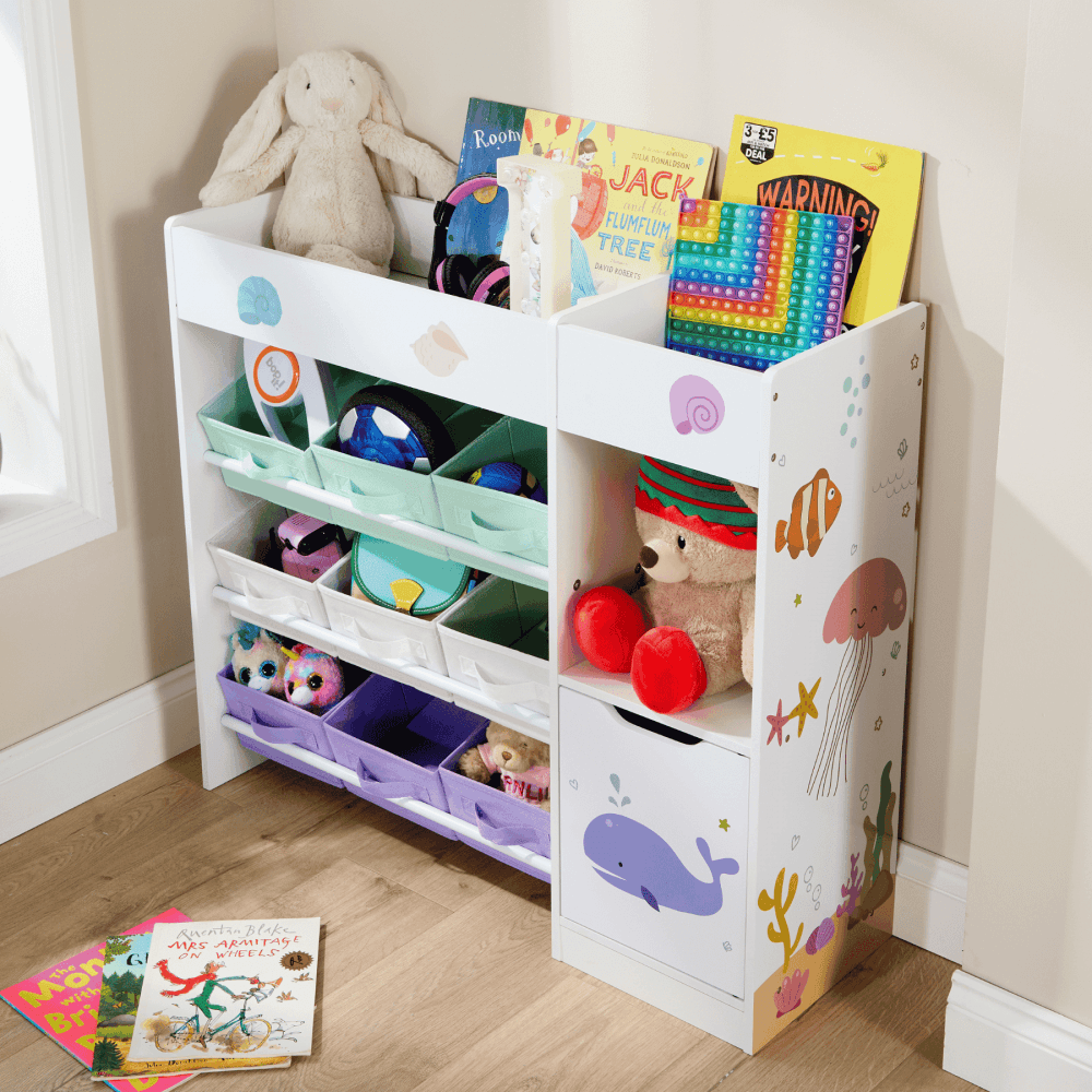 Anya Large Storage Bookshelf with Drawers