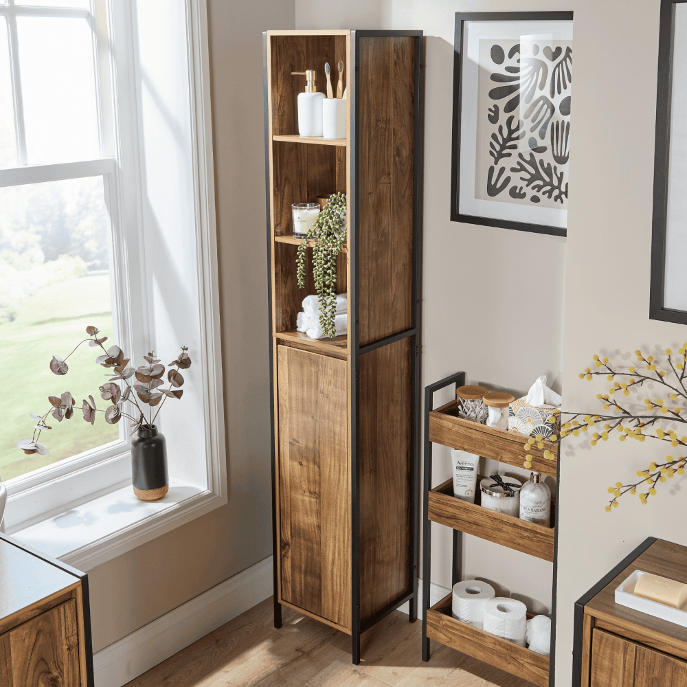 Locastra Tall Bathroom Floor Unit