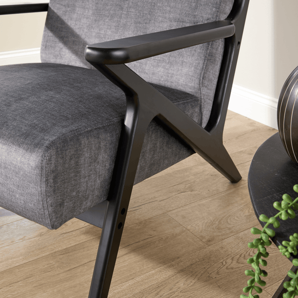 Cavera Black and Natural Accent Chair