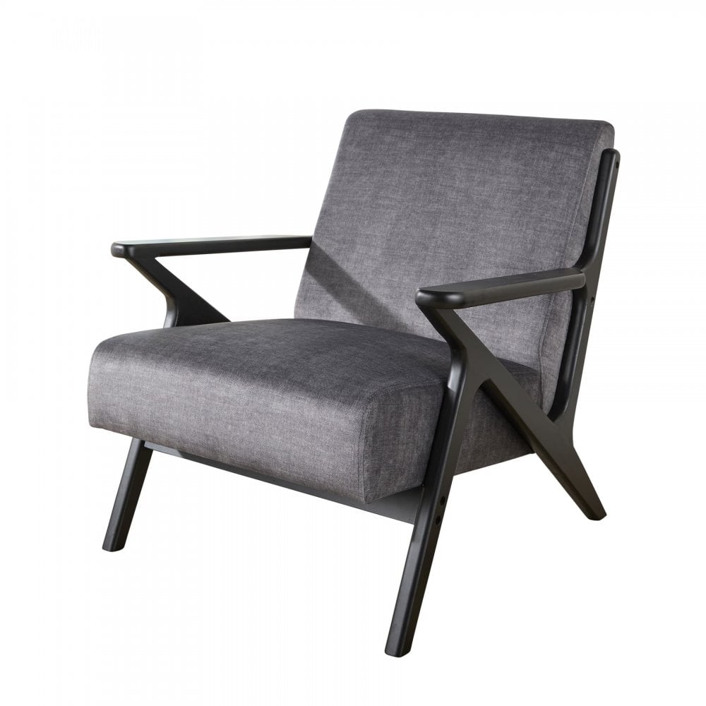 Cavera Black and Natural Accent Chair