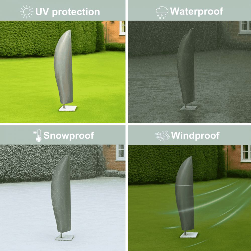 Duracover Jumbo 190cm Grey Tall Parasol Cover