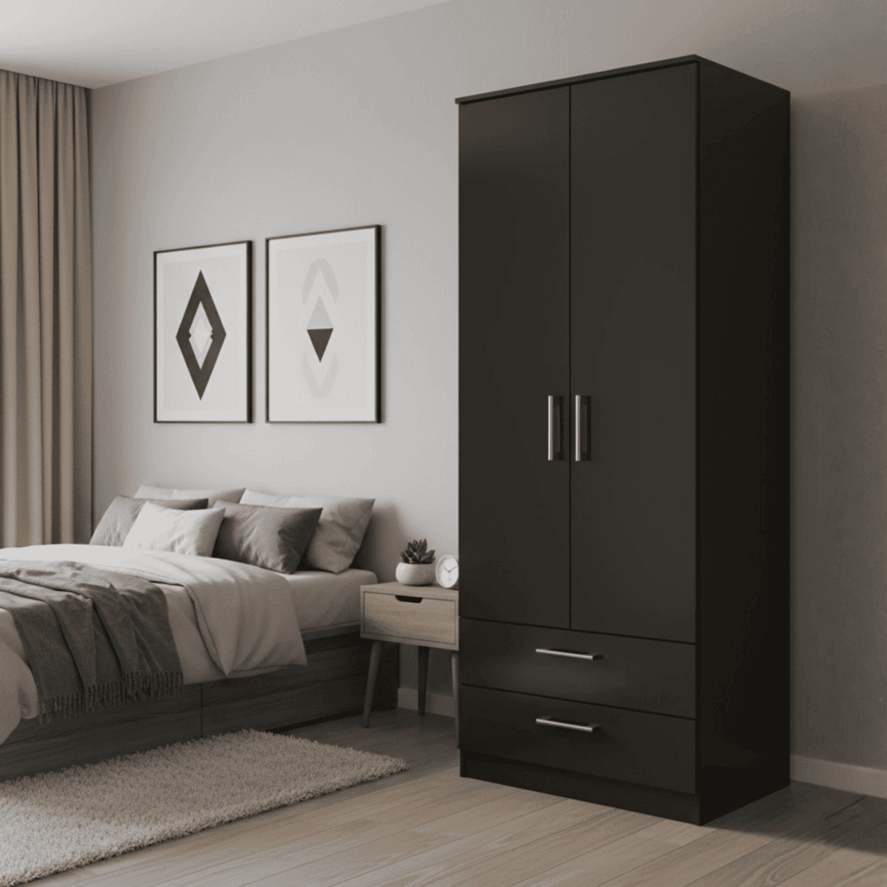 Dulcie  2 Door Wardrobe with 2 Storage Drawers