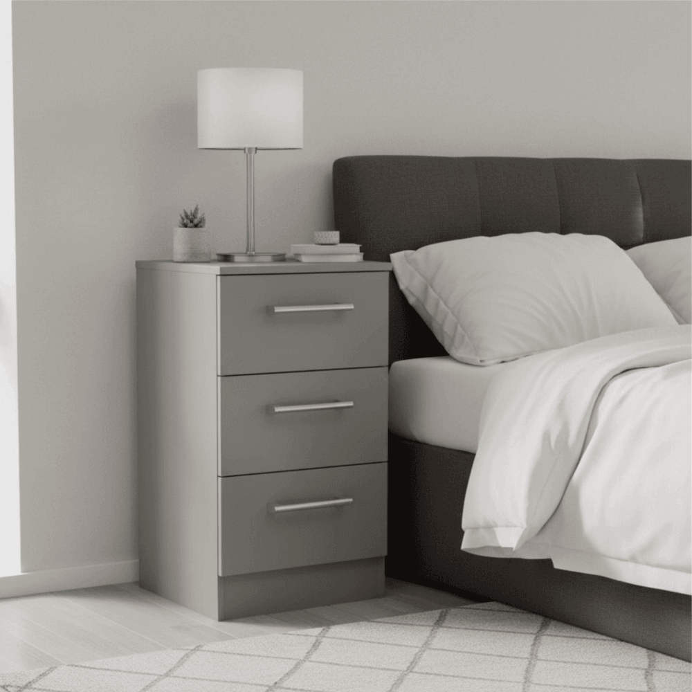 Dulcie  Bedside with 3 Storage Drawers