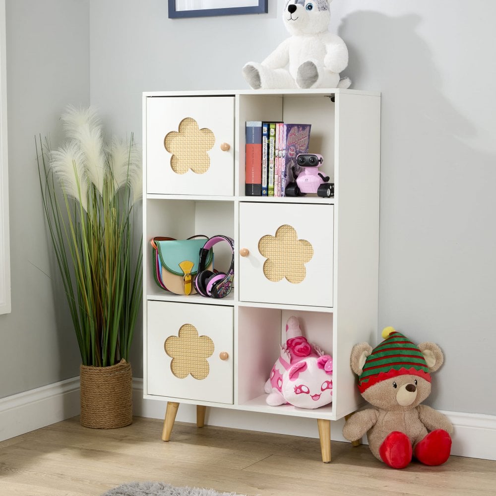 Daisy Cutout Cube Storage 2x3