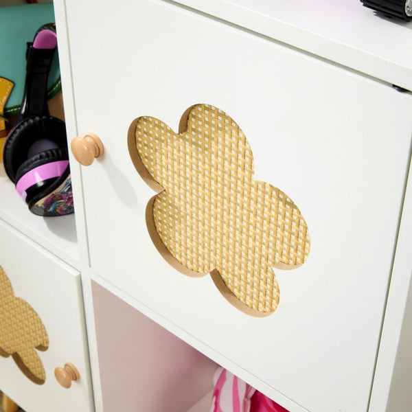 Daisy Cutout Cube Storage 2x3