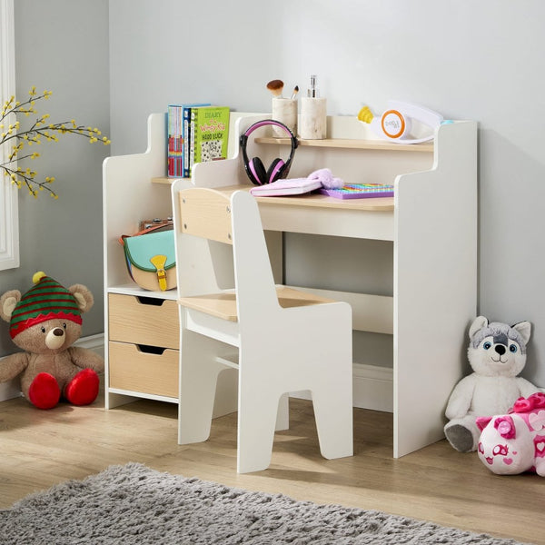 Scribbly Study Desk Set White
