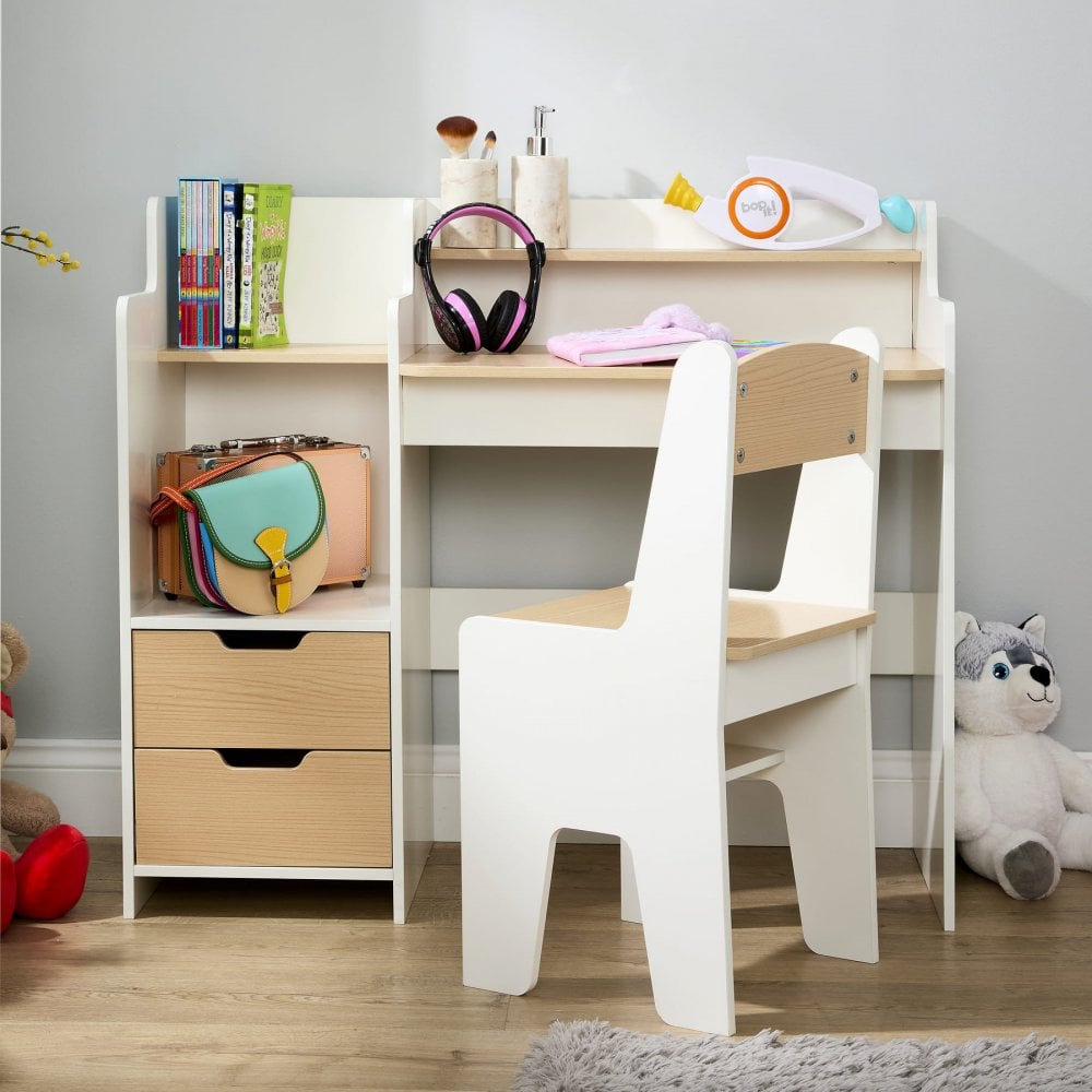 Scribbly Study Desk Set White
