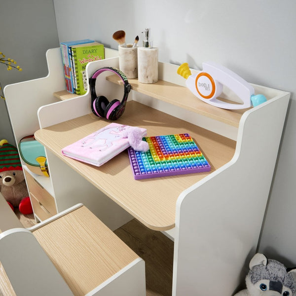 Scribbly Study Desk Set White